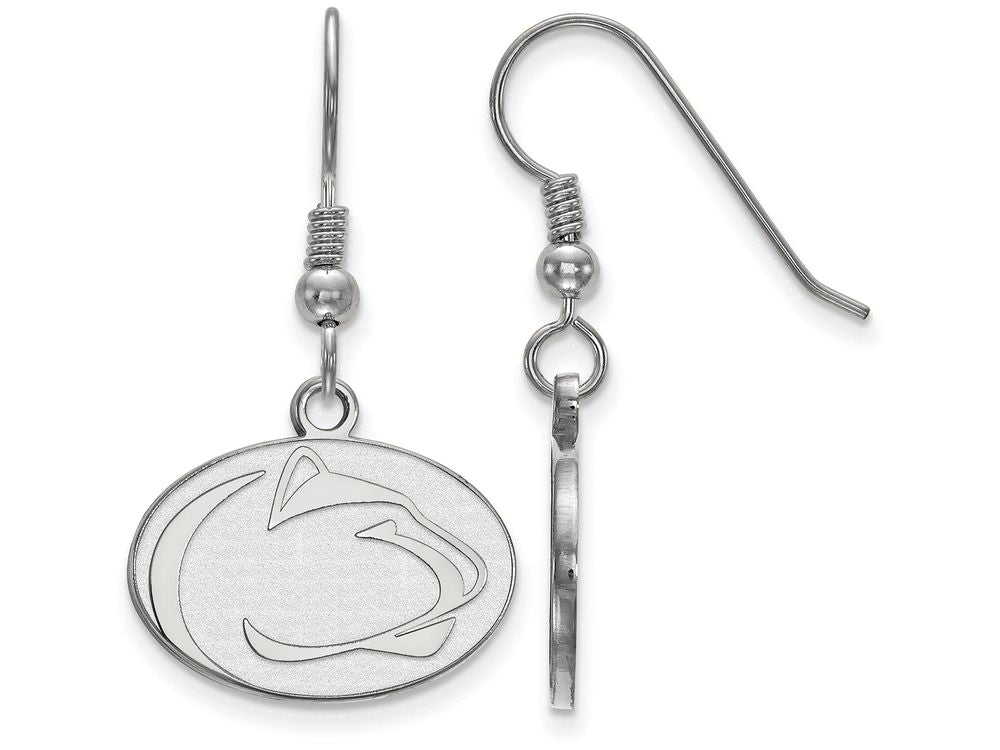 LogoArt Sterling Silver Penn State University Small Dangle Earrings Wire