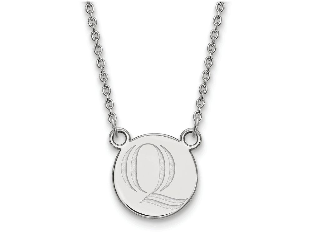 Logoart 925 Sterling Silver Quinnipiac University Small Pendant Necklace