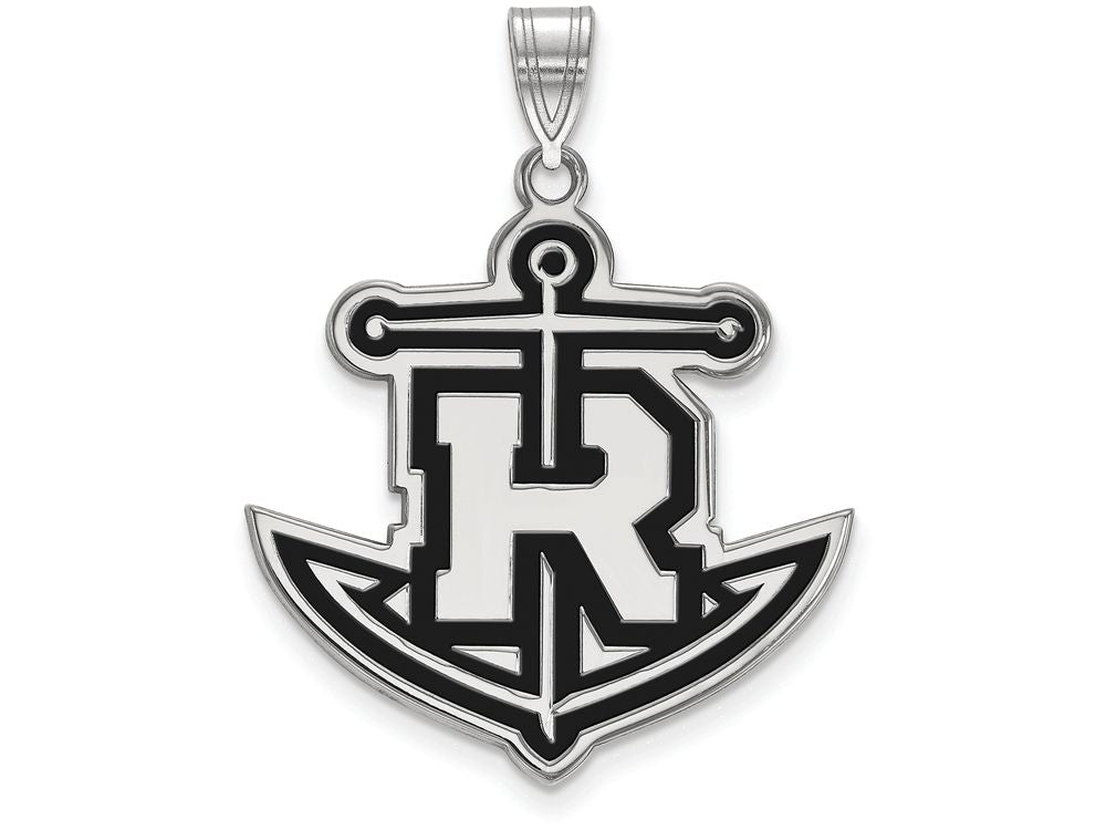 LogoArt Sterling Silver Rollins College XL Enamel Pendant Necklace