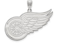 LogoArt Sterling Silver Detroit Red Wings XL Pendant Necklace