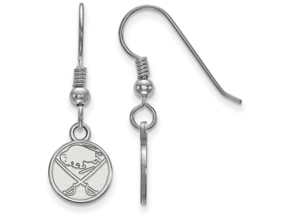 LogoArt Sterling Silver Buffalo Sabres Xs Dangle Earrings Wire