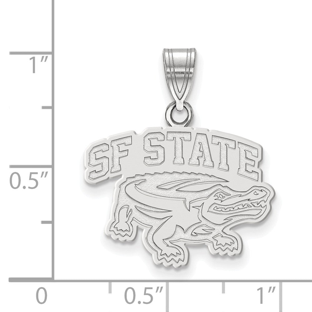 Logoart 925 Sterling Silver San Francisco State University Medium Pendant
