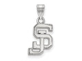 LogoArt Sterling Silver San Jose State University Small Pendant Necklace