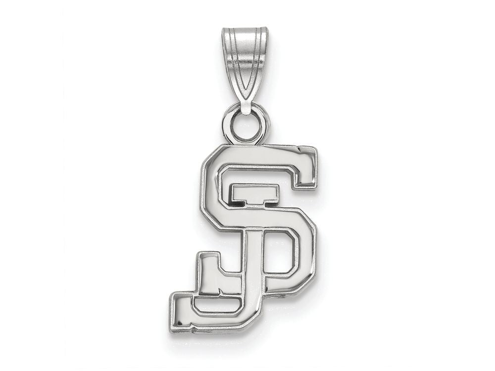 LogoArt Sterling Silver San Jose State University Small Pendant Necklace