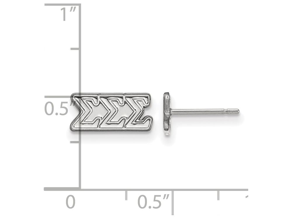 LogoArt Sterling Silver Sigma Sigma Sigma Extra Small Post Earrings