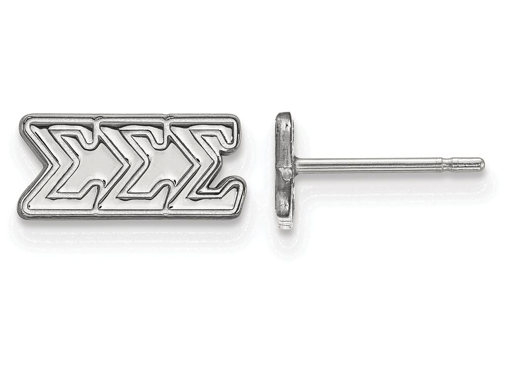 LogoArt Sterling Silver Sigma Sigma Sigma Extra Small Post Earrings