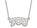 LogoArt Sterling Silver Texas Christian University Small Pendant Necklace