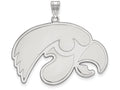 LogoArt Sterling Silver University Of Iowa XL Pendant Necklace