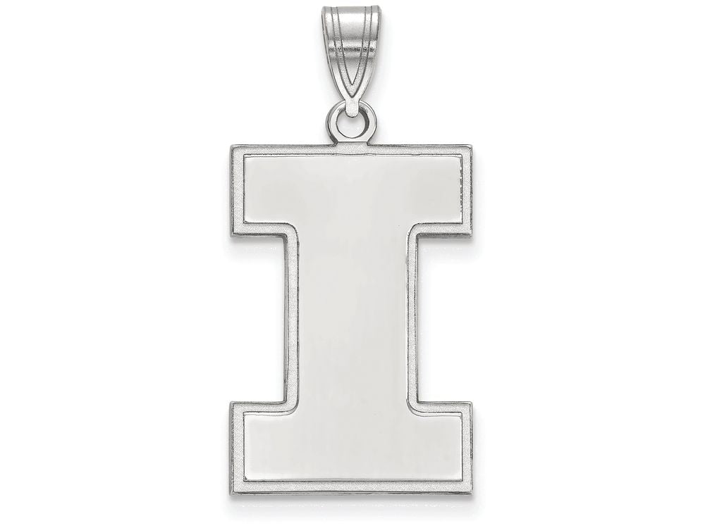 LogoArt Sterling Silver University Of Illinois XL Pendant Necklace