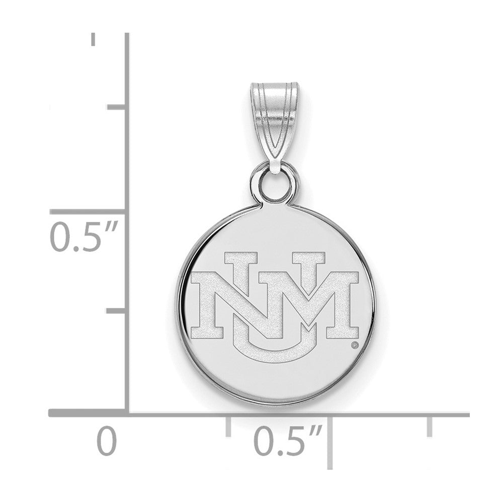 LogoArt Sterling Silver University Of New Mexico Small Pendant Necklace