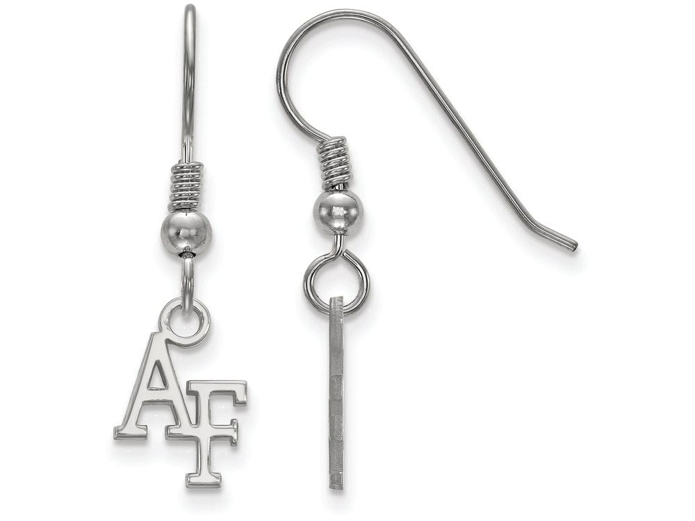 LogoArt Sterling Silver United States Air Force Academy Xs Dangle Earrings Wire