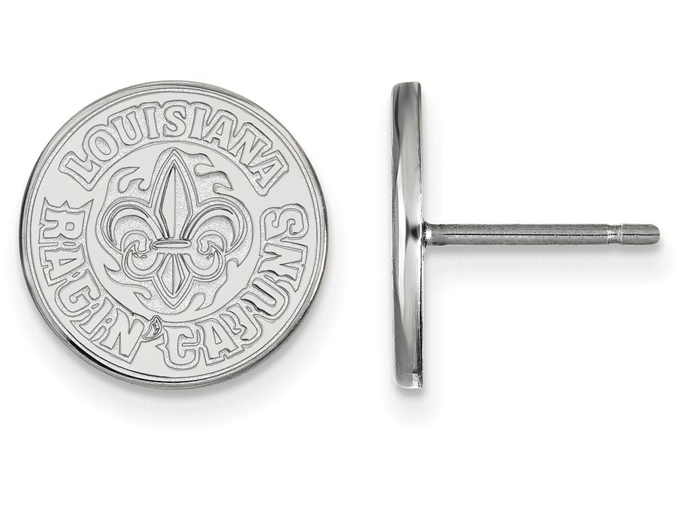 LogoArt Sterling Silver University Of Louisiana At Lafayette Small Post Earrings