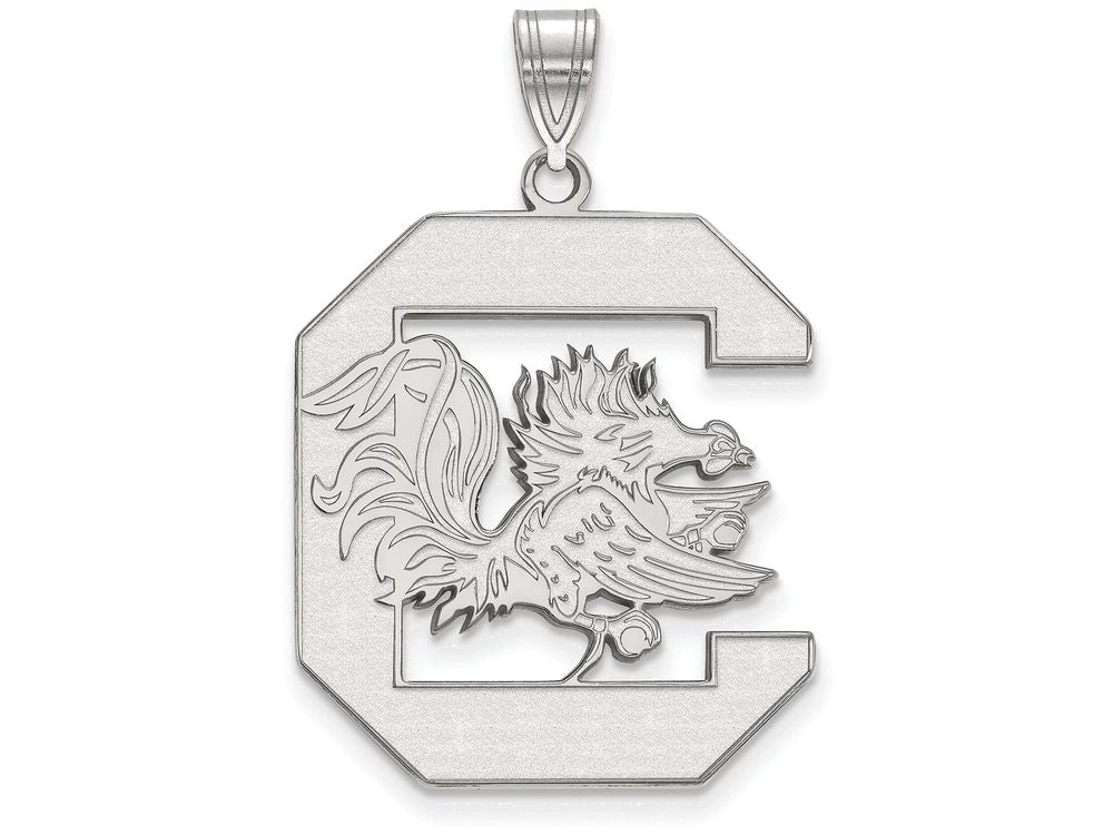 LogoArt Sterling Silver University Of South Carolina XL Pendant Necklace