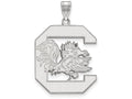 LogoArt Sterling Silver University Of South Carolina XL Pendant Necklace