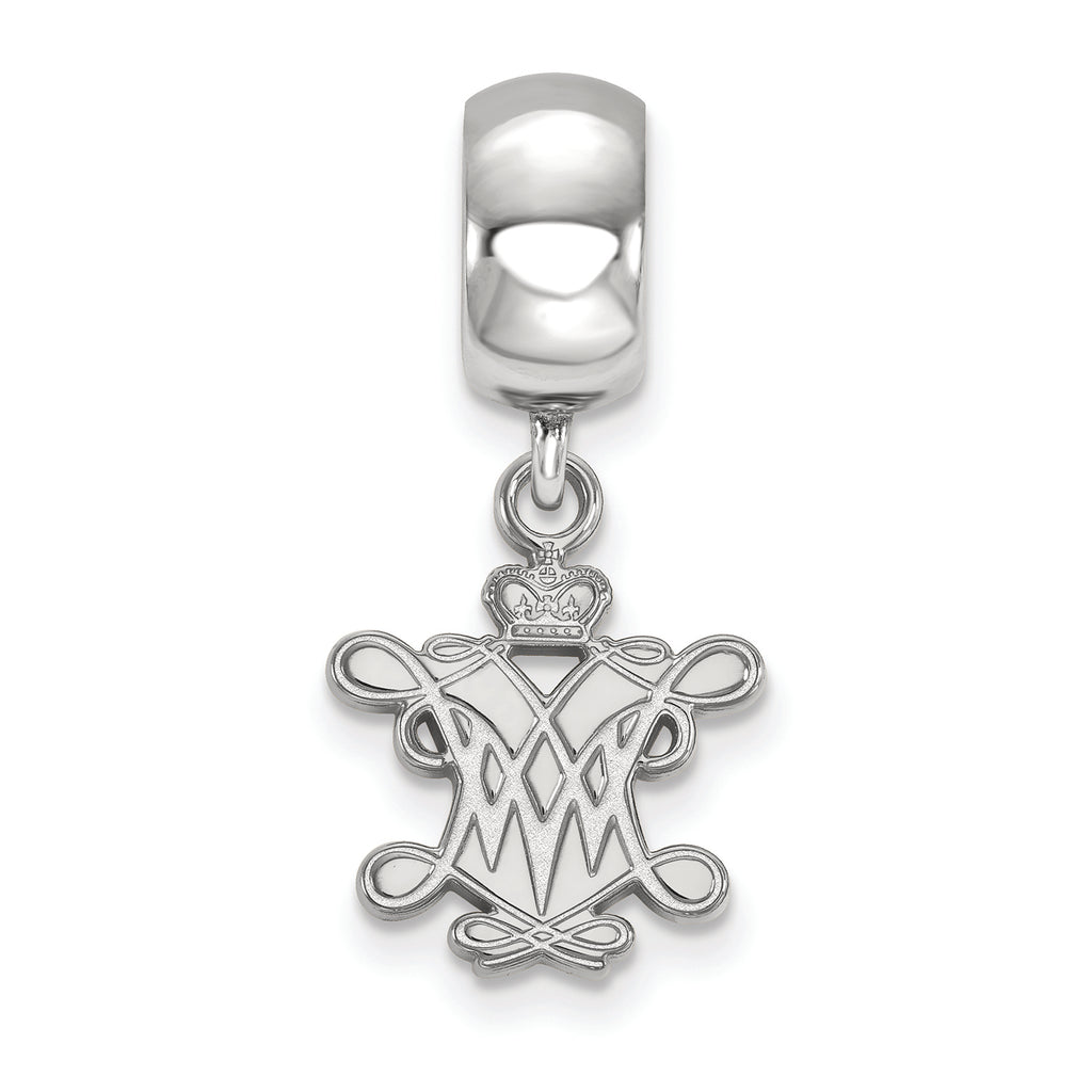 LogoArt Sterling Silver William And Mary Bead Charm Charm Small Dangle Bead Charm