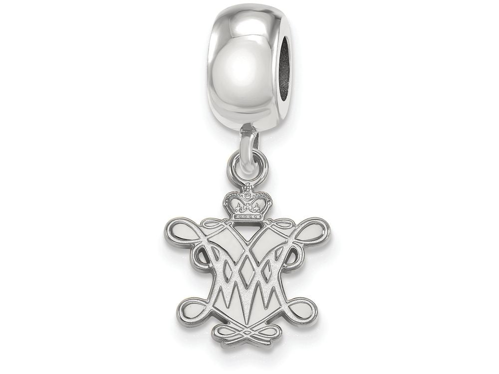 LogoArt Sterling Silver William And Mary Bead Charm Charm Small Dangle Bead Charm