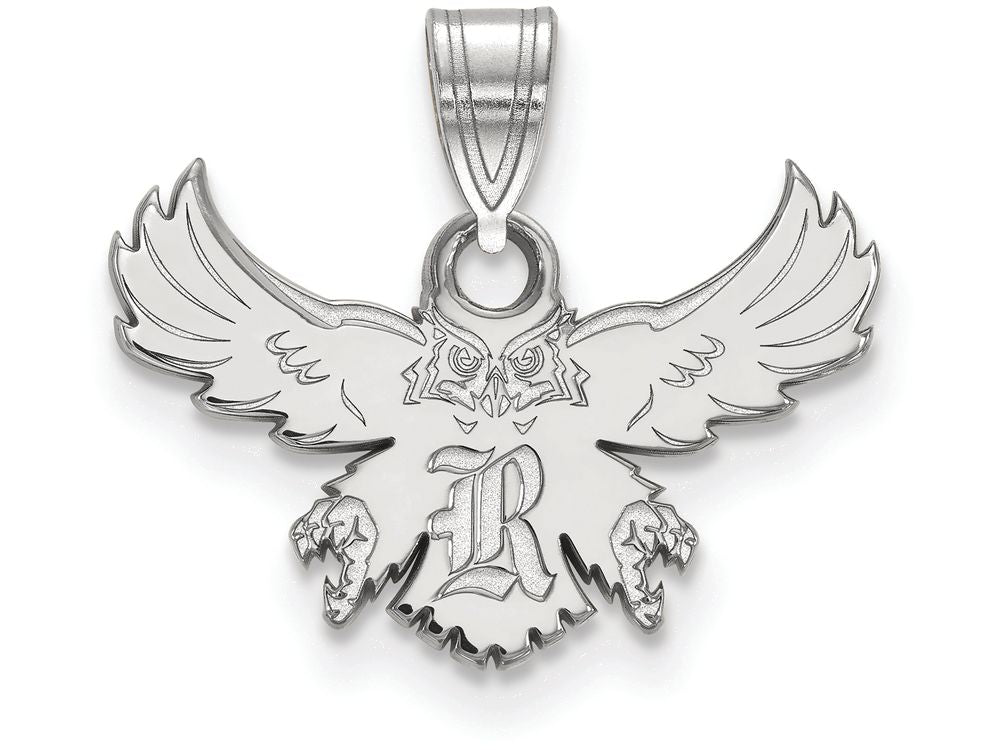 LogoArt Sterling Silver Rice University Small Pendant Necklace