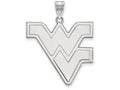 LogoArt Sterling Silver West Virginia University XL Pendant Necklace