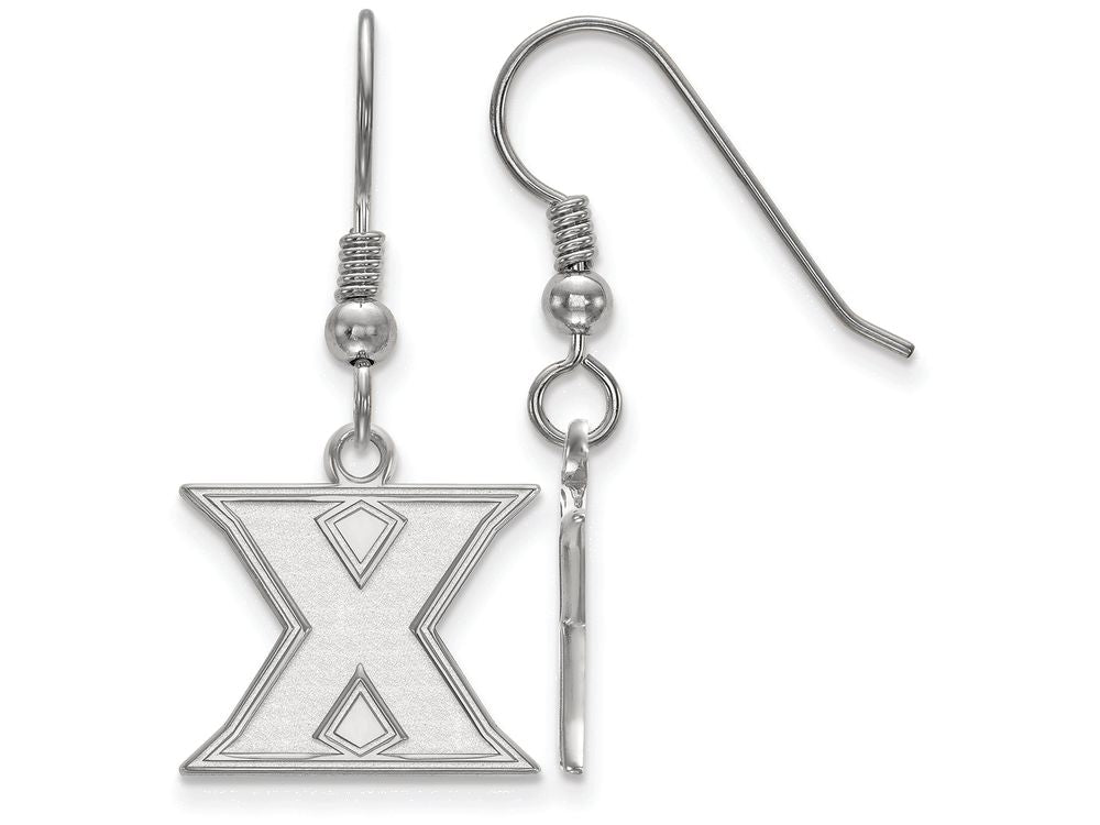 LogoArt Sterling Silver Xavier University Small Dangle Earrings Wire