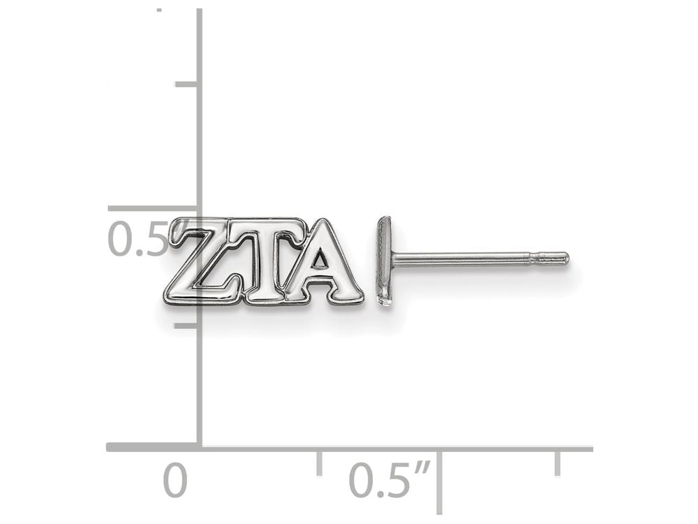 LogoArt Sterling Silver Zeta Tau Alpha Extra Small Post Earrings