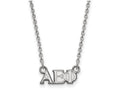 LogoArt Sterling Silver Alpha Epsilon Phi Extra Small Pendant Necklace With 18 Inch
