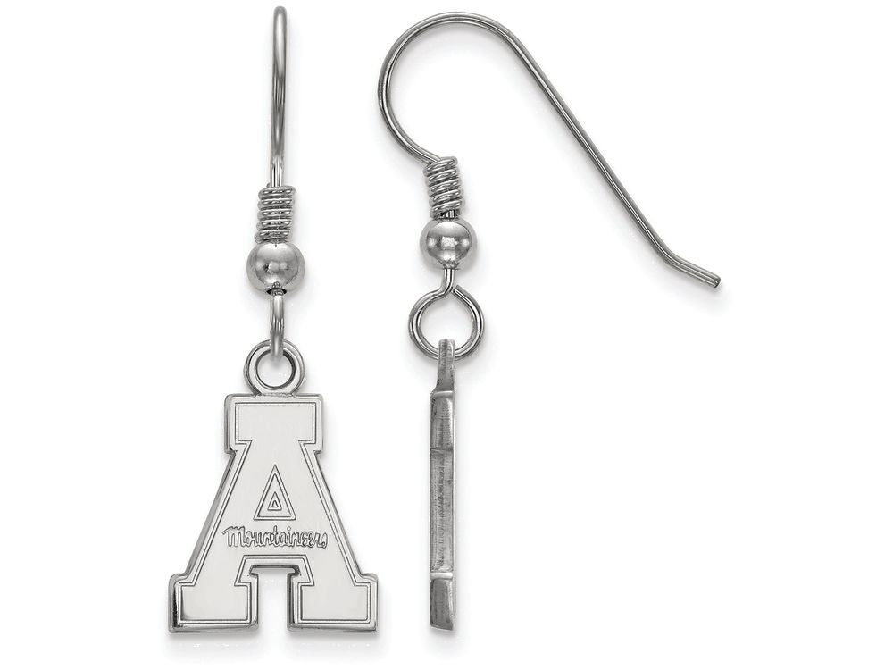 LogoArt Sterling Silver Appalachian State University Small Dangle Earrings Wire