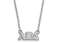 LogoArt Sterling Silver Alpha Xi Delta Extra Small Pendant Necklace With 18 Inch
