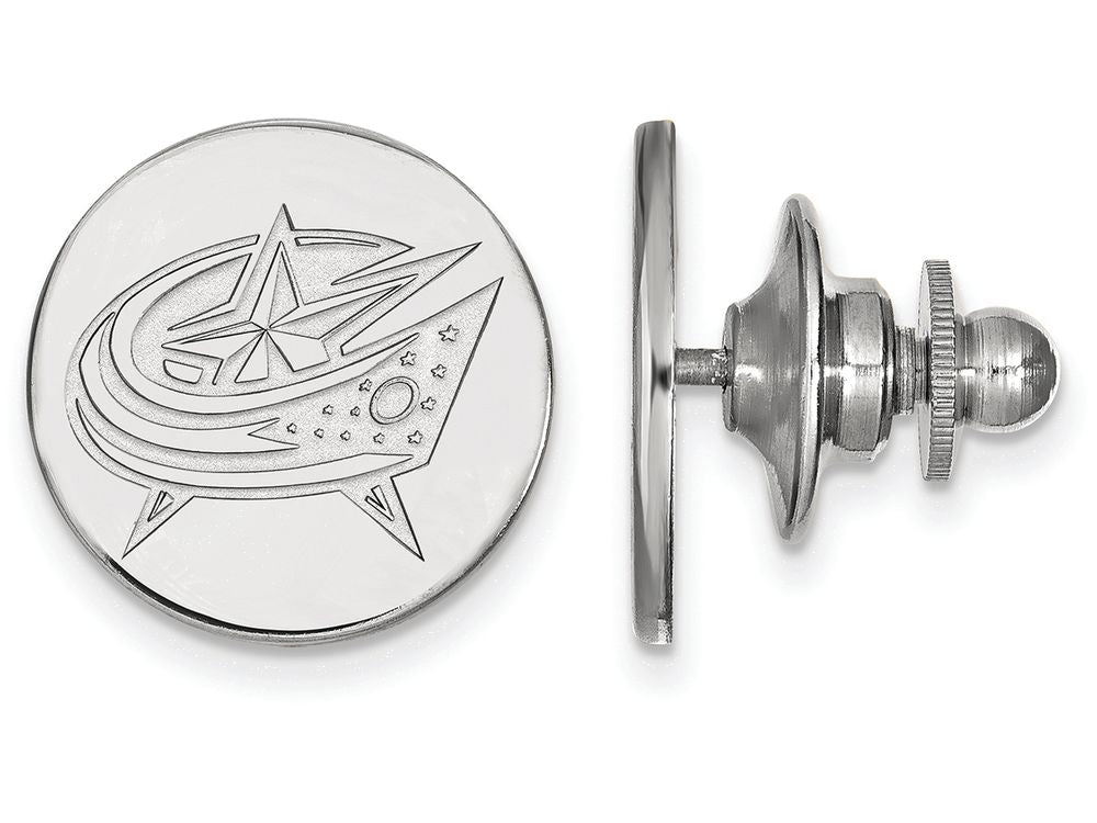 LogoArt Sterling Silver Columbus Blue Jackets Lapel Pin