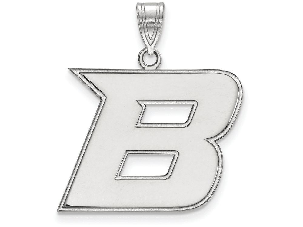LogoArt Sterling Silver Boise State University Large Pendant Necklace