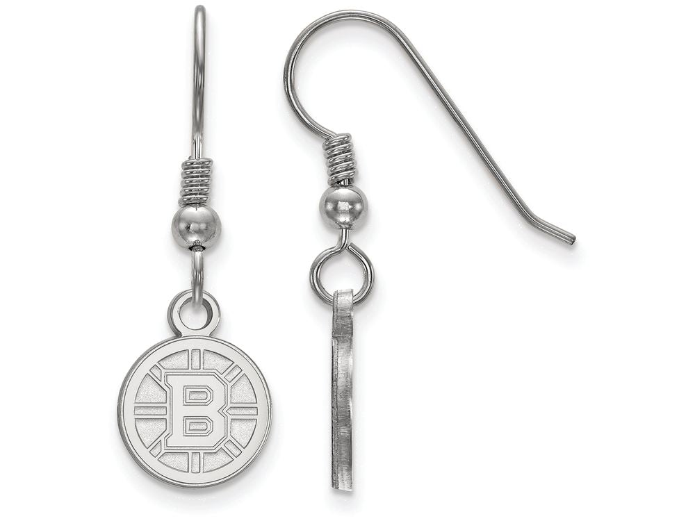 LogoArt Sterling Silver Boston Bruins Xs Dangle Earrings Wire