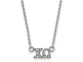 LogoArt Sterling Silver Chi Omega Extra Small Pendant Necklace With 18 Inch