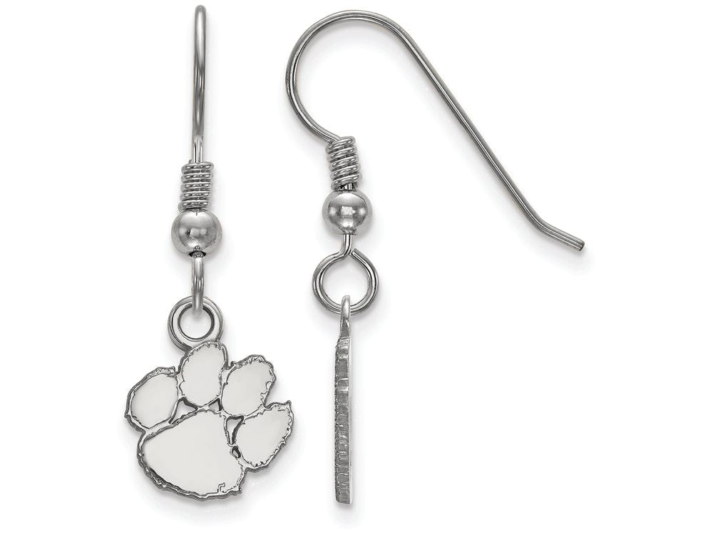 LogoArt Sterling Silver Clemson University Xs Dangle Earrings Wire