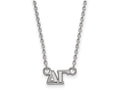 LogoArt Sterling Silver Delta Gamma Extra Small Pendant Necklace With 18 Inch