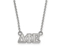 LogoArt Sterling Silver Delta Phi Epsilon Extra Small Pendant Necklace With 18 Inch