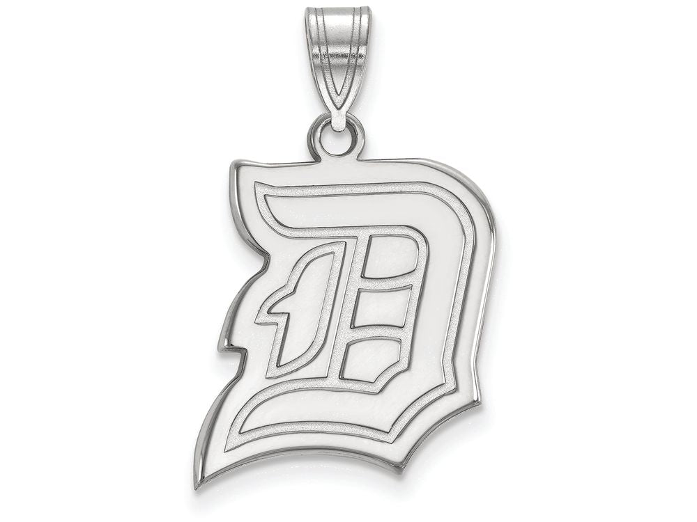 LogoArt Sterling Silver Duquesne University Large Pendant Necklace