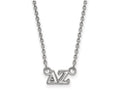 LogoArt Sterling Silver Delta Zeta Extra Small Pendant Necklace With 18 Inch