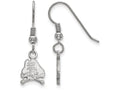 LogoArt Sterling Silver East Carolina University Xs Dangle Earrings Wire