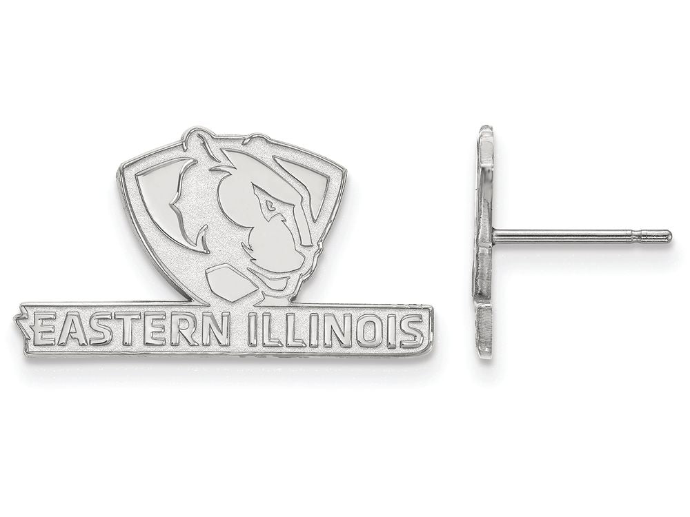 LogoArt Sterling Silver Eastern Illinois University Small Post Earrings