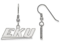LogoArt Sterling Silver Eastern Kentucky University Small Dangle Earrings Wire
