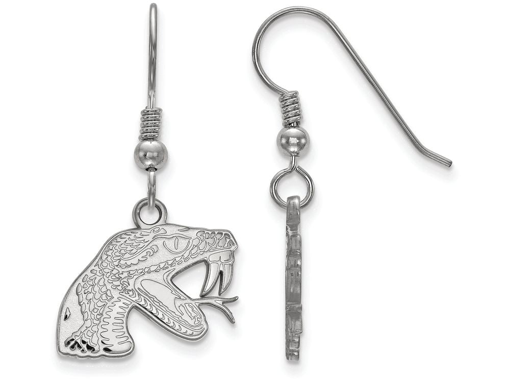 LogoArt Sterling Silver Florida Aandm University Small Dangle Earrings Wire