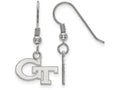 LogoArt Sterling Silver Georgia Institute Of Technology Xs Dangle Earrings Wire