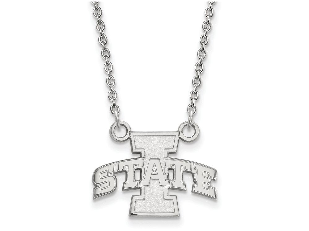 LogoArt Sterling Silver Iowa State University Small Pendant Necklace