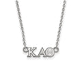 LogoArt Sterling Silver Kappa Alpha Theta Extra Small Pendant Necklace With 18 Inch