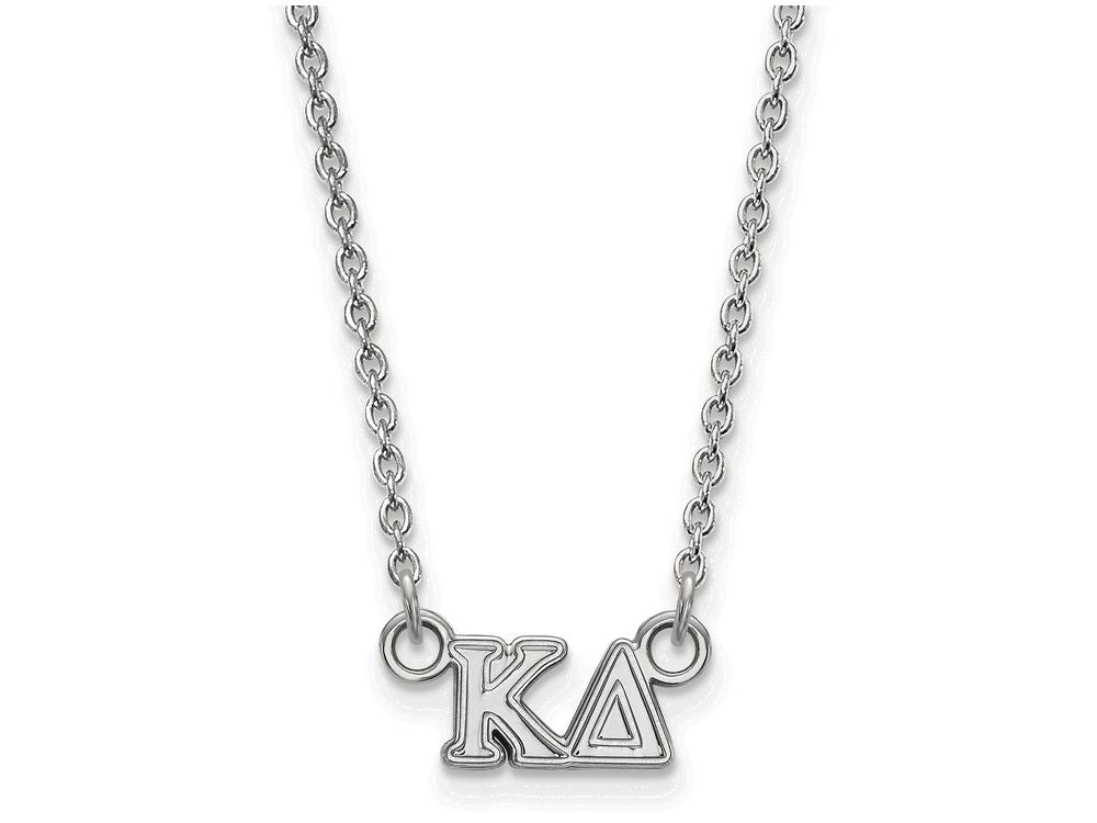 LogoArt Sterling Silver Kappa Delta Extra Small Pendant Necklace With 18 Inch