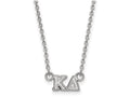 LogoArt Sterling Silver Kappa Delta Extra Small Pendant Necklace With 18 Inch