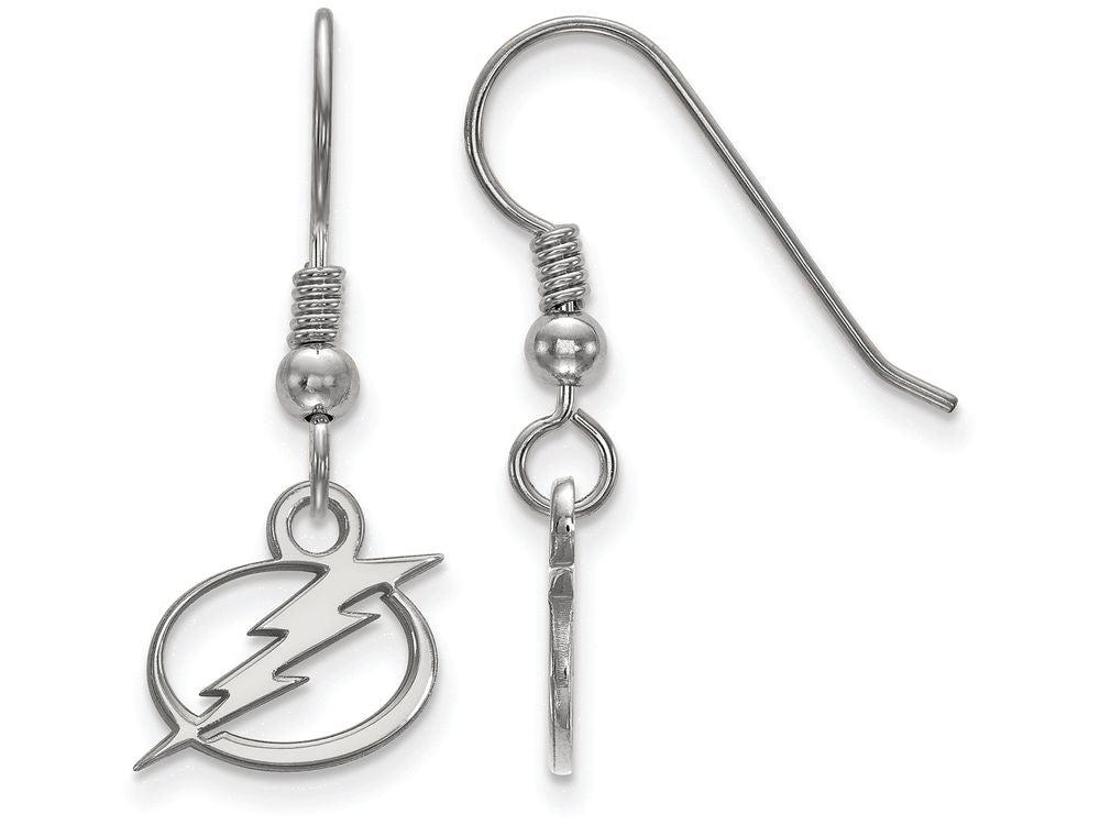 LogoArt Sterling Silver Tampa Bay Ligtning Xs Dangle Earrings Wire