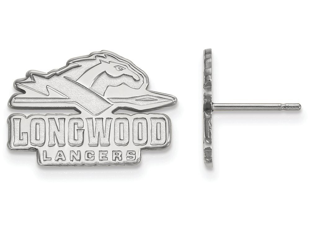 LogoArt Sterling Silver Longwood University Small Post Earrings