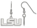 LogoArt Sterling Silver Louisiana State University Small Dangle Earrings Wire