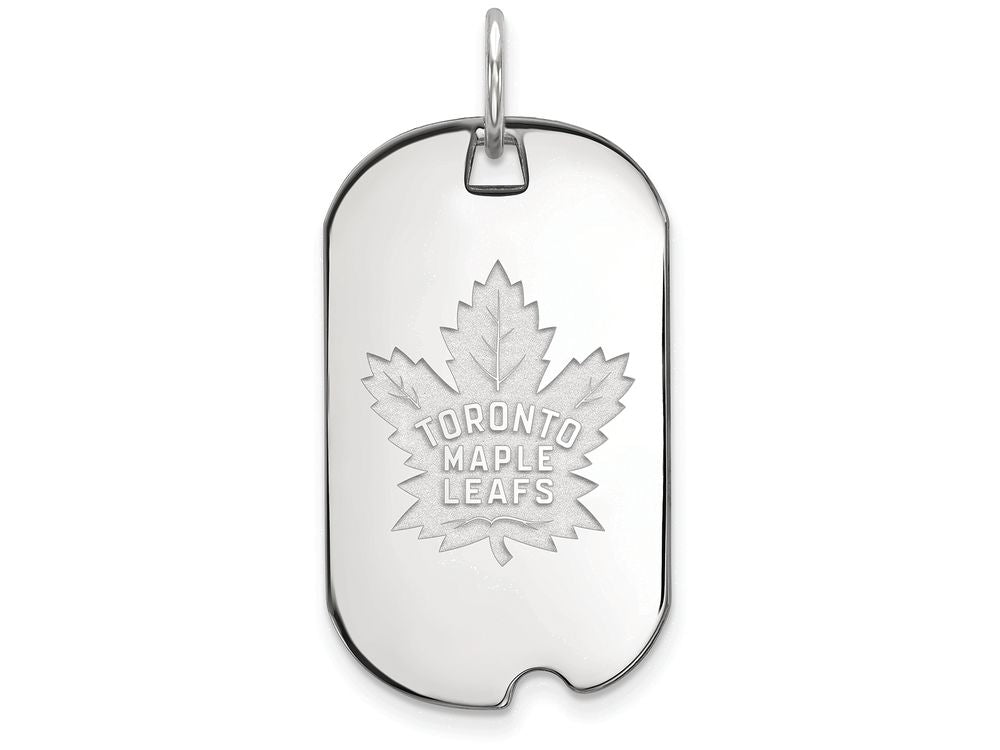 Logoart 925 Sterling Silver Toronto Maple Leafs Small Dog Tag Pendant Necklace