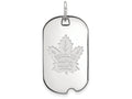 Logoart 925 Sterling Silver Toronto Maple Leafs Small Dog Tag Pendant Necklace